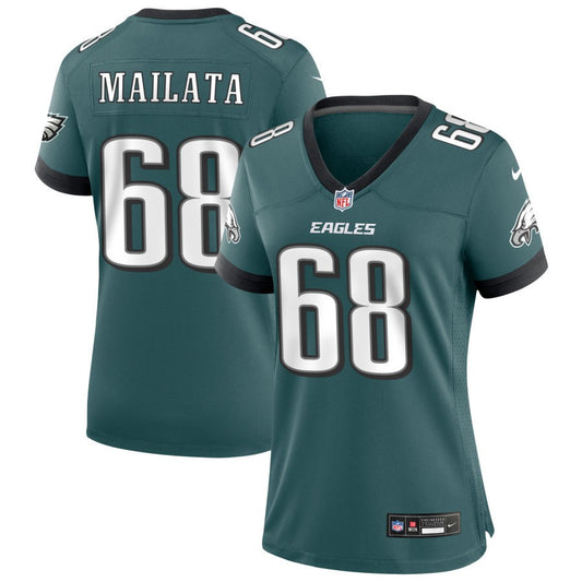 Jordan Mailata Women's Nike Midnight Green Philadelphia Eagles Custom Game Jersey