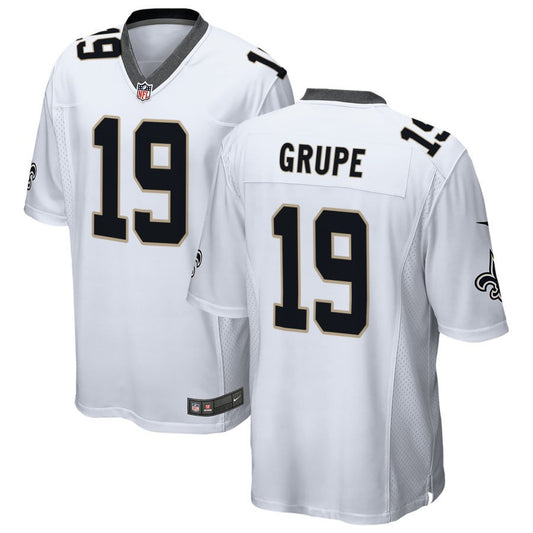 Blake Grupe Men's Nike White New Orleans Saints 2018 Custom Game Jersey