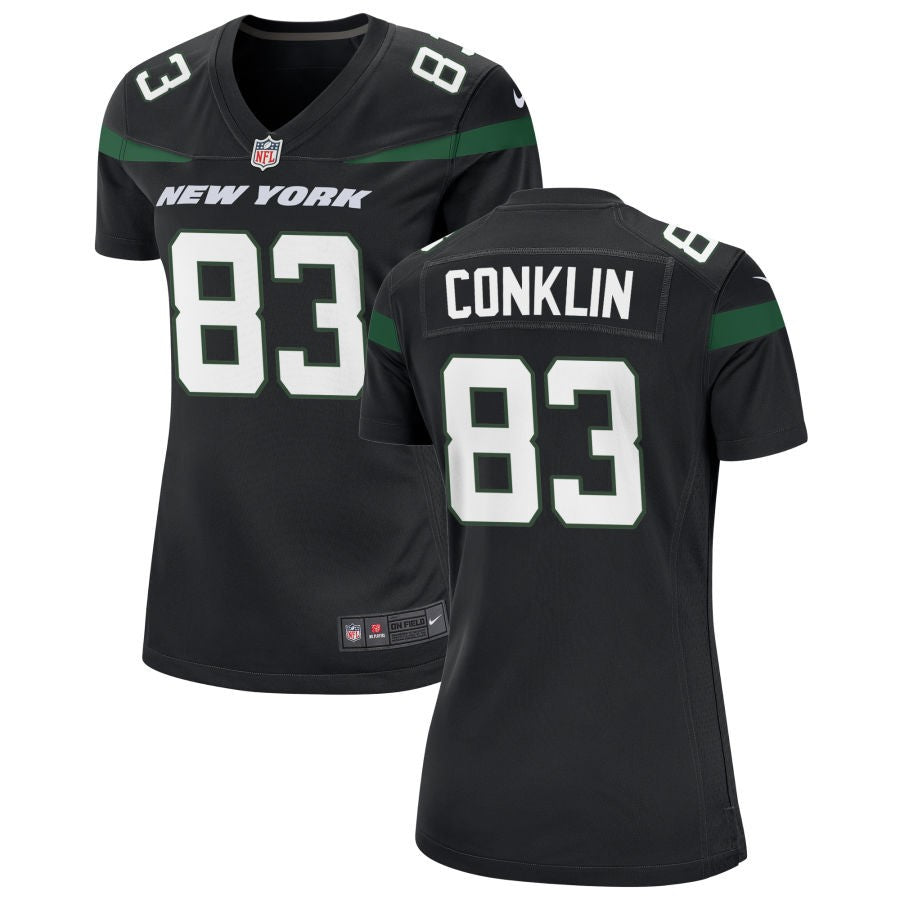 Tyler Conklin Women's Nike Stealth Black New York Jets Alternate Custom Game Jersey