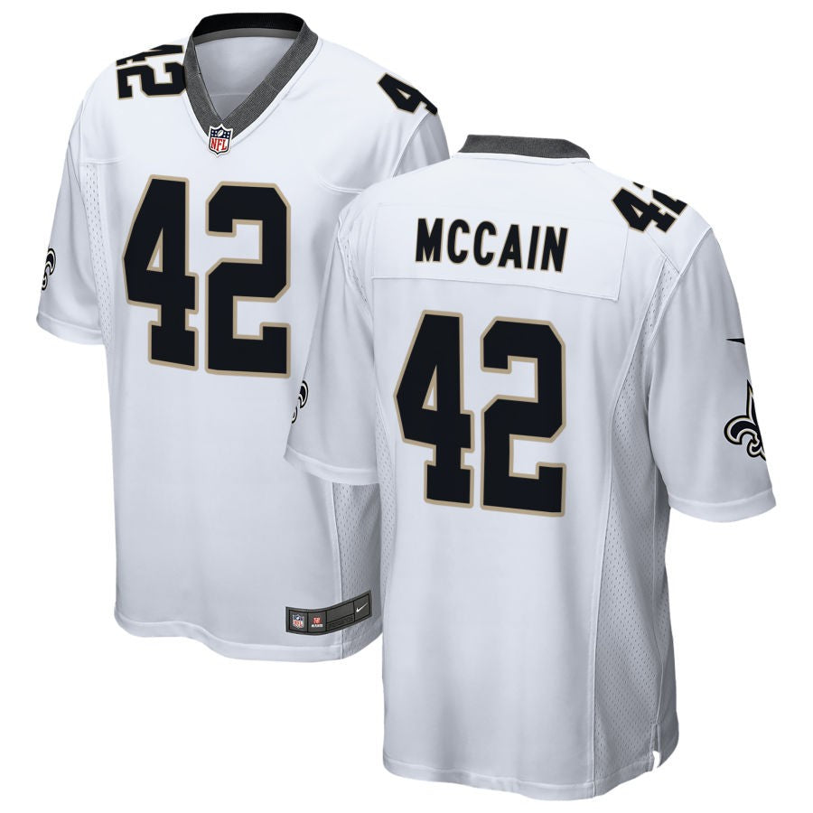 Mac McCain Men's Nike White New Orleans Saints 2018 Custom Game Jersey