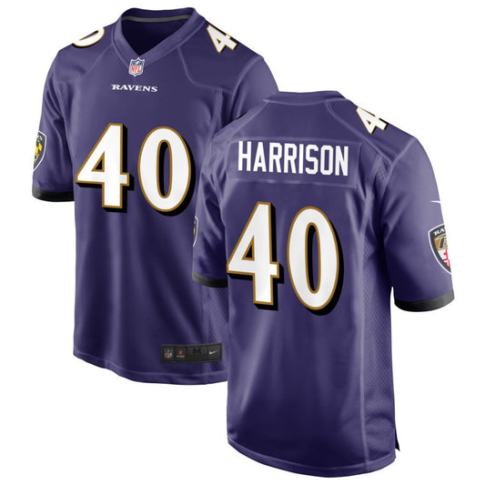 Malik Harrison Men's Nike Purple Baltimore Ravens Custom Game Jersey