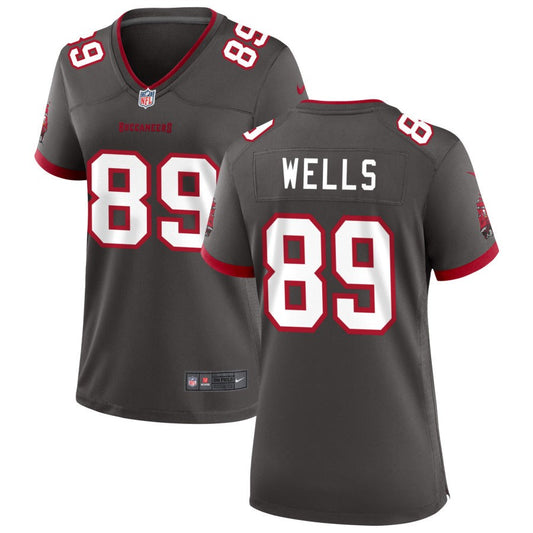 David Wells Women's Nike Pewter Tampa Bay Buccaneers Alternate Custom Game Jersey