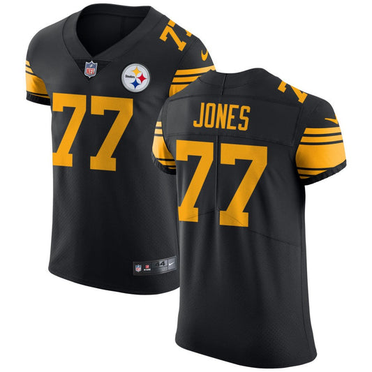 Broderick Jones Men's Nike Black Pittsburgh Steelers Vapor Untouchable Elite Custom Color Rush Jersey