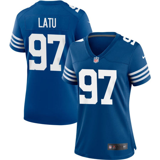 Laiatu Latu Women's Nike Royal Indianapolis Colts Alternate Custom Jersey