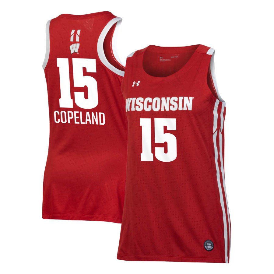 Sania Copeland Women's Under Armour Red Wisconsin Badgers Pick-A-Player NIL Women's Basketball Jersey