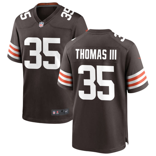 Charlie Thomas III Men's Nike Cleveland Browns Brown Custom Game Jersey