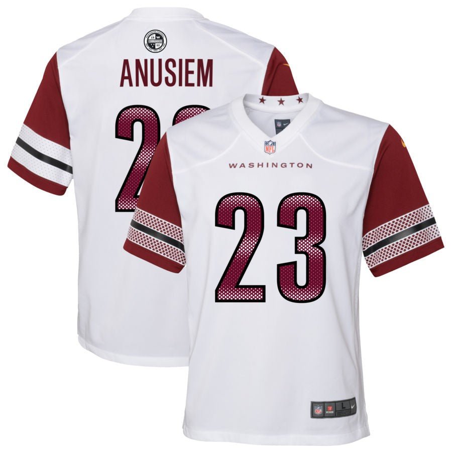 Chigozie Anusiem Youth Nike White Washington Commanders Game Custom Player Jersey