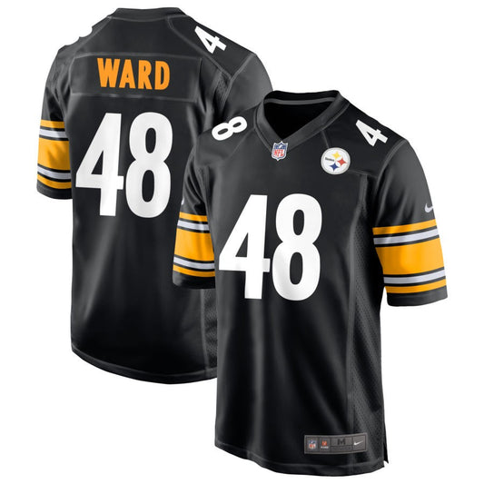 Jonathan Ward Men's Nike Black Pittsburgh Steelers Game Custom Player Jersey