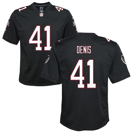 Lukas Denis Youth Nike Black Atlanta Falcons Throwback Custom Game Jersey