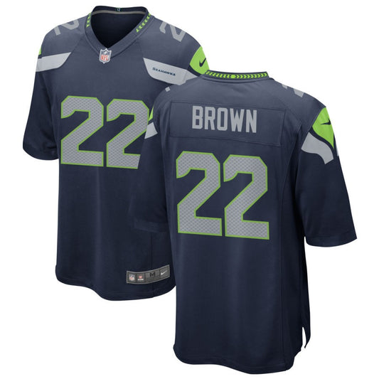 Tre Brown Men's Nike College Navy Seattle Seahawks Custom Game Jersey