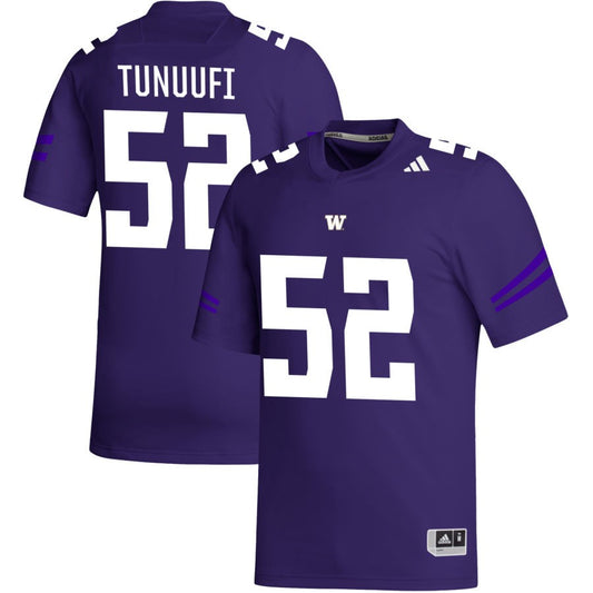 Voi Tunuufi Men's adidas  Purple Washington Huskies Pick-A-Player NIL Replica Football Jersey