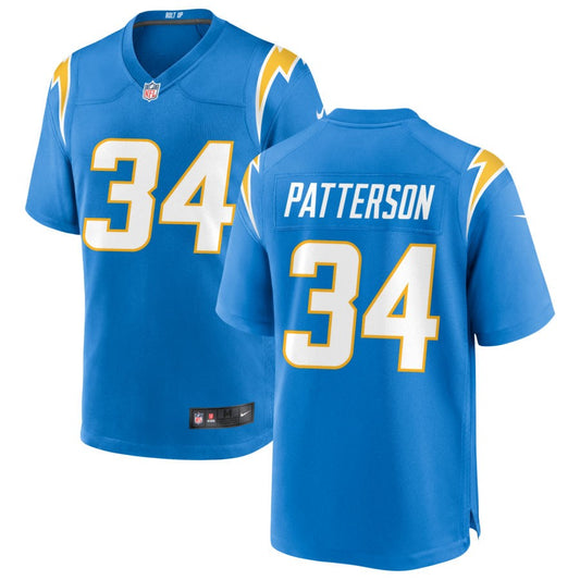 Jaret Patterson Men's Nike Powder Blue Los Angeles Chargers Custom Game Jersey