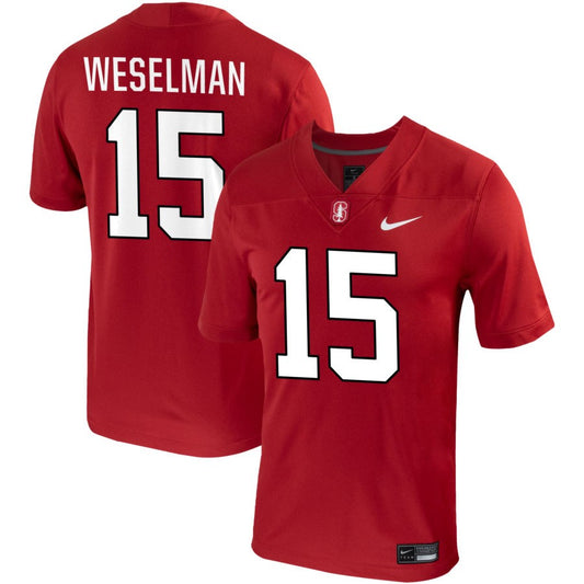 Connor Weselman Men's Nike Cardinal Stanford Cardinal Pick-A-Player NIL Replica Football Jersey