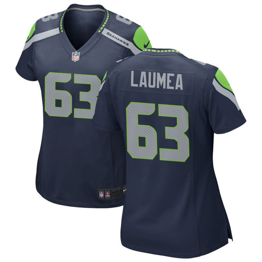 Sataoa Laumea Women's Nike College Navy Seattle Seahawks Custom Game Jersey