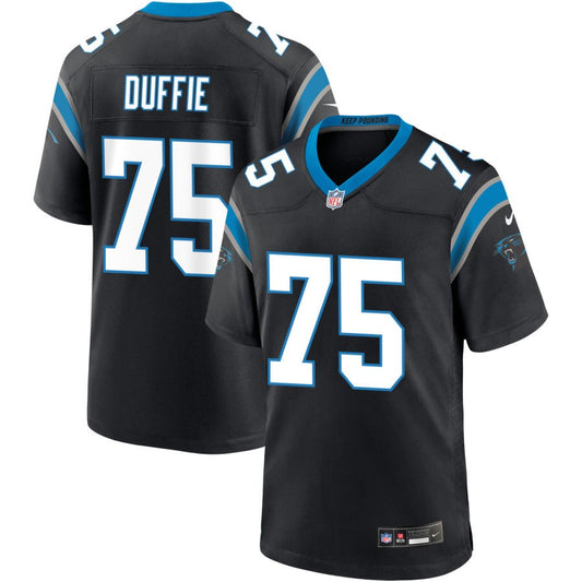 Christian Duffie Men's Nike Black Carolina Panthers Custom Game Jersey