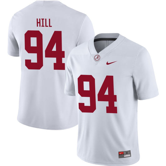 Edric Hill Men's Nike White Alabama Crimson Tide Pick-A-Player NIL Replica Football Jersey