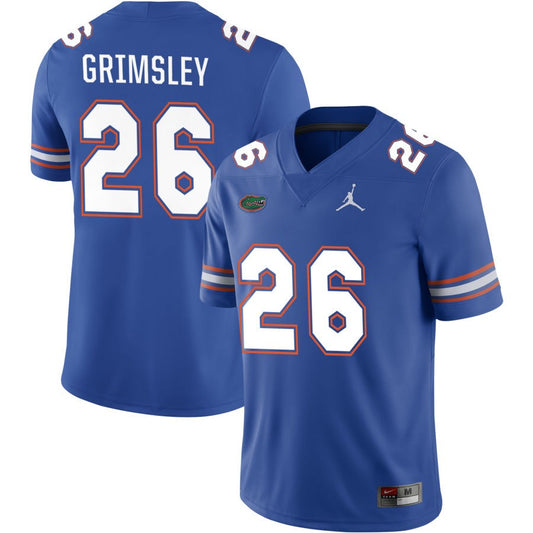 Jameer Grimsley Men's Jordan Brand Royal Florida Gators Pick-A-Player NIL Replica Football Jersey