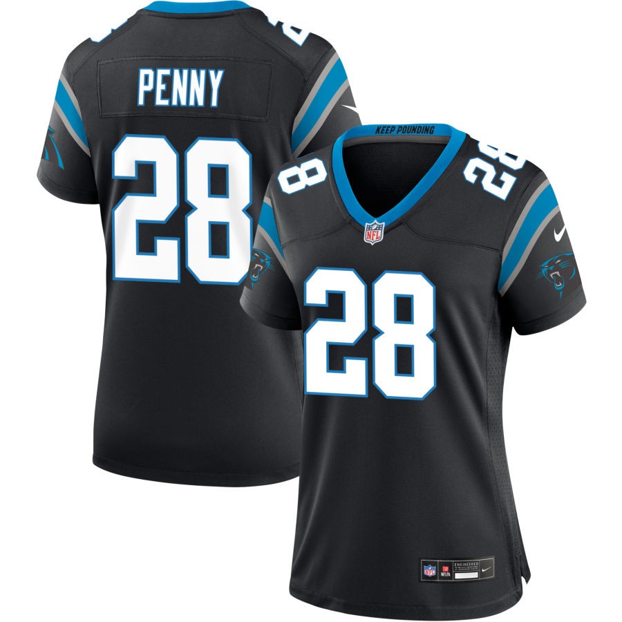 Rashaad Penny Women's Nike Black Carolina Panthers Custom Game Jersey