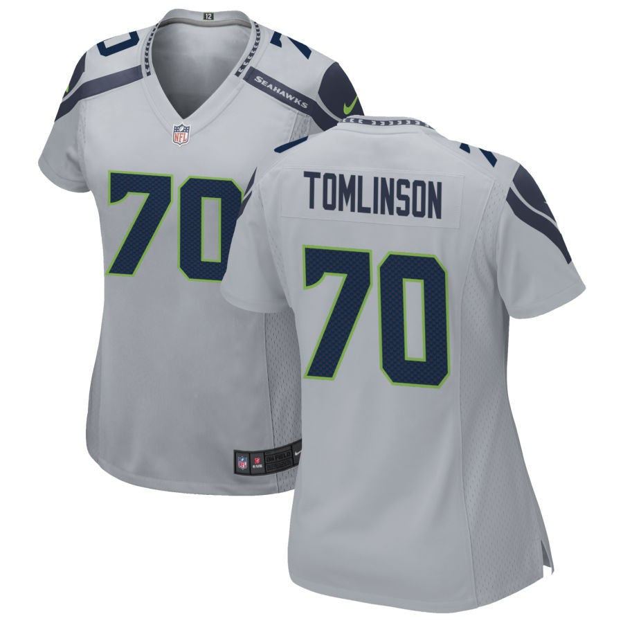 Laken Tomlinson Women's Nike Gray Seattle Seahawks Alternate Custom Game Jersey