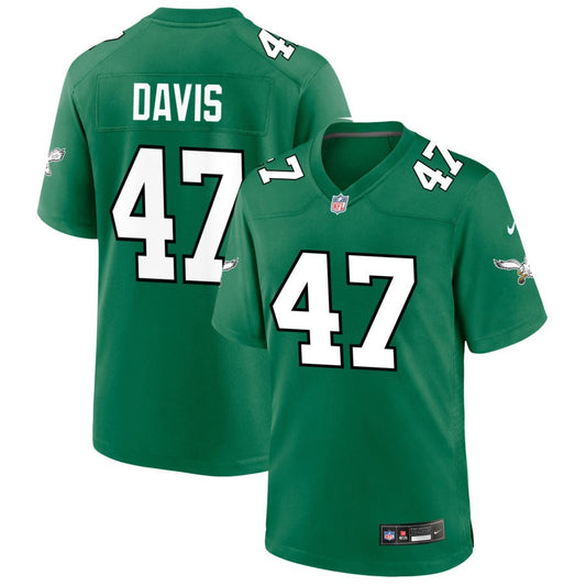 Shaquan Davis Men's Nike Kelly Green Philadelphia Eagles Alternate Custom Game Jersey