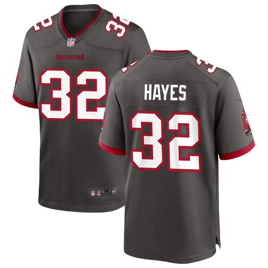 Josh Hayes Men's Nike Pewter Tampa Bay Buccaneers Alternate Custom Game Jersey