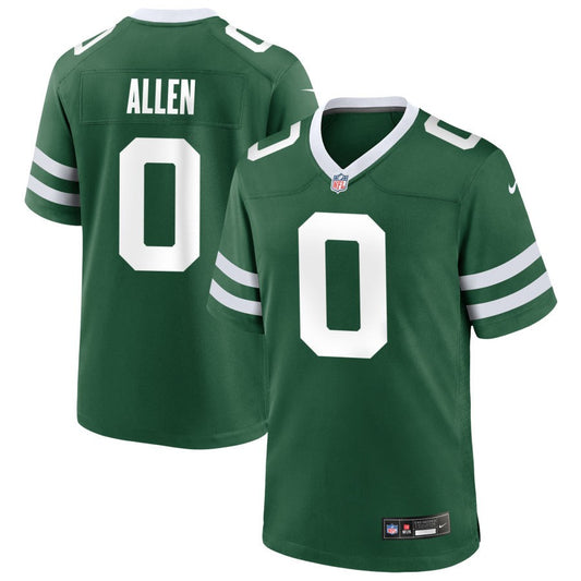 Braelon Allen Men's Nike  Legacy Green New York Jets Custom Game Jersey