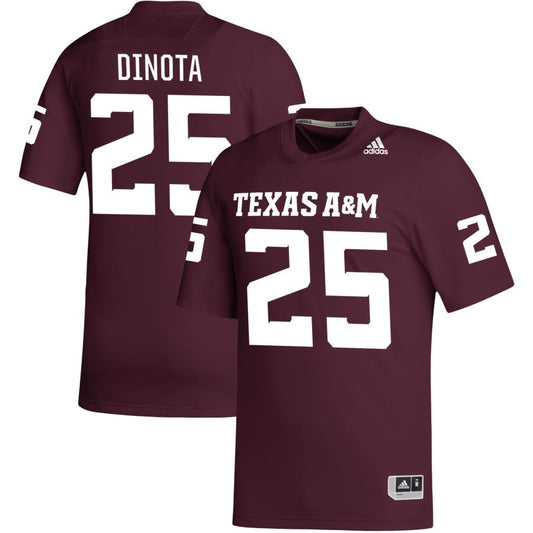 Anthony DiNota Men's adidas Maroon Texas A&M Aggies Pick-A-Player NIL Replica Football Jersey