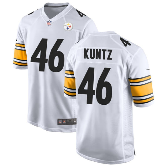 Christian Kuntz Men's Nike White Pittsburgh Steelers Game Custom Jersey