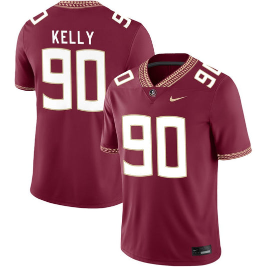 Grady Kelly Men's Nike Garnet Florida State Seminoles 2023 Pick-A-Player NIL Football Game Jersey