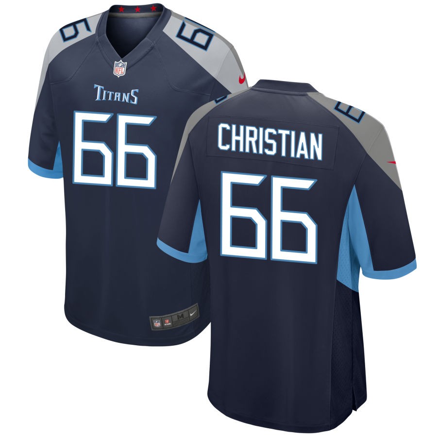 Geron Christian Men's Nike Navy Tennessee Titans Custom Jersey