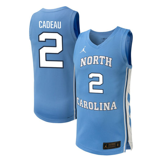 Elliot Cadeau Men's Jordan Brand Carolina Blue North Carolina Tar Heels NIL Pick-A-Player Men's Basketball Replica Jersey