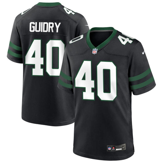 Javelin Guidry Men's Nike  Legacy Black New York Jets Alternate Custom Game Jersey