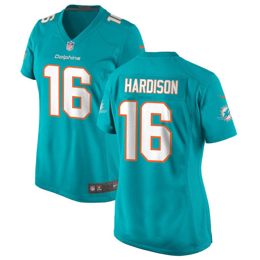 Gavin Hardison Women's Nike Aqua Miami Dolphins Custom Game Jersey