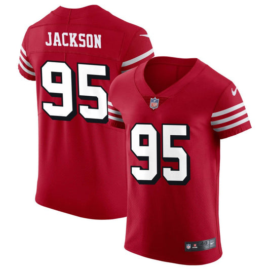 Drake Jackson Men's Nike Scarlet San Francisco 49ers Alternate Vapor Elite Custom Jersey