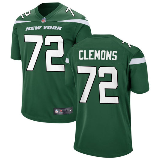 Micheal Clemons Men's Nike Gotham Green New York Jets Game Custom Jersey