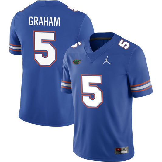 Myles Graham Men's Jordan Brand Royal Florida Gators Pick-A-Player NIL Replica Football Jersey