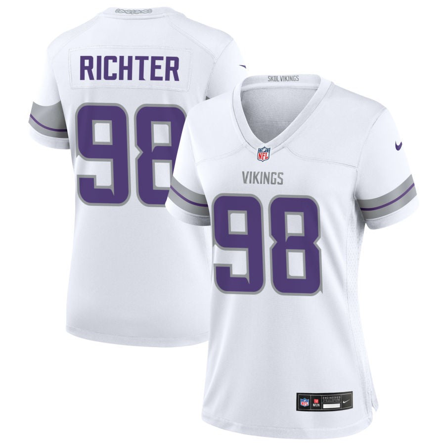 Bo Richter Women's Nike White Minnesota Vikings Alternate Custom Game Jersey