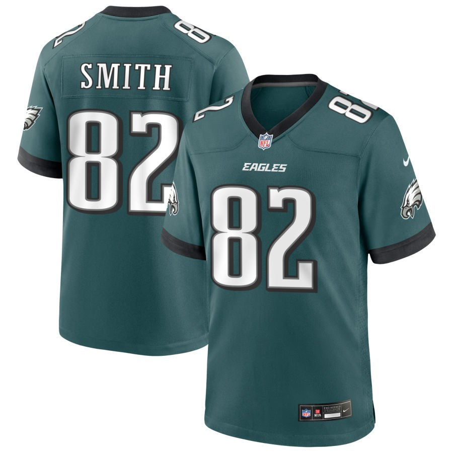 Ainias Smith Men's Nike Midnight Green Philadelphia Eagles Custom Game Jersey