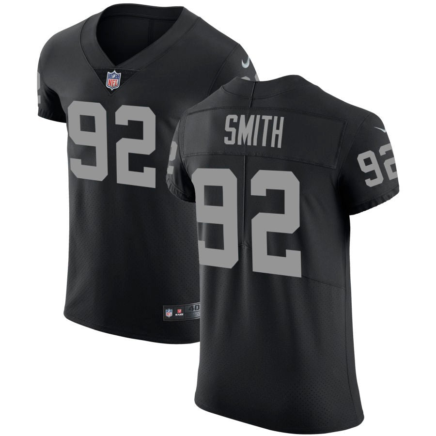 Elerson Smith Men's Nike Black Las Vegas Raiders Vapor Untouchable Custom Elite Jersey