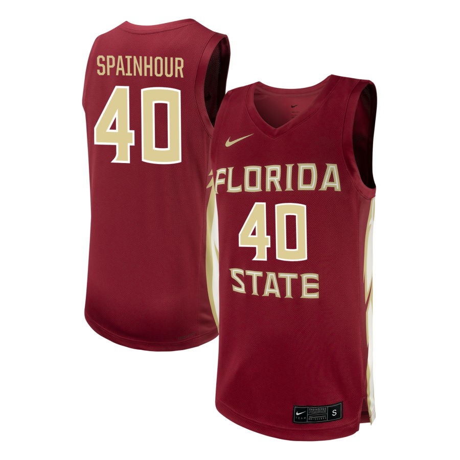 Isaac Spainhour Men's Nike  Garnet Florida State Seminoles NIL Pick-A-Player Men's Basketball Replica Jersey