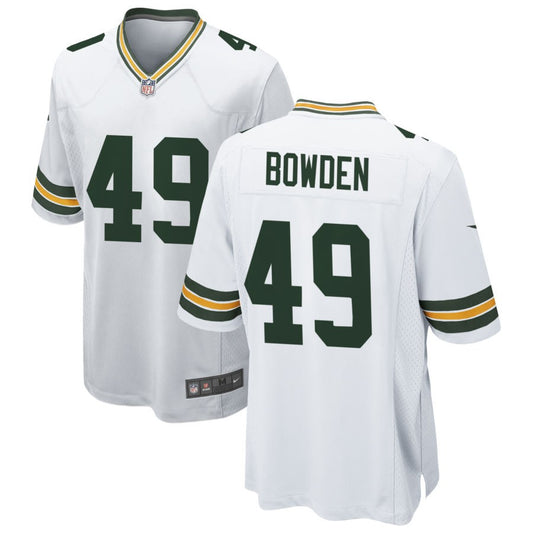 Peter Bowden Men's Nike White Green Bay Packers Custom Game Jersey