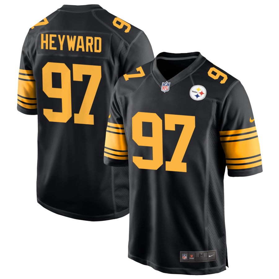 Cameron Heyward Men's Nike  Black Pittsburgh Steelers Alternate Custom Game Jersey