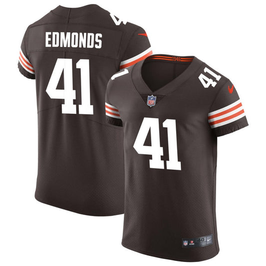 Chris Edmonds Men's Nike Brown Cleveland Browns Vapor Elite Custom Jersey