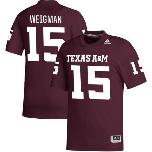 Conner Weigman Men's adidas Maroon Texas A&M Aggies Pick-A-Player NIL Replica Football Jersey