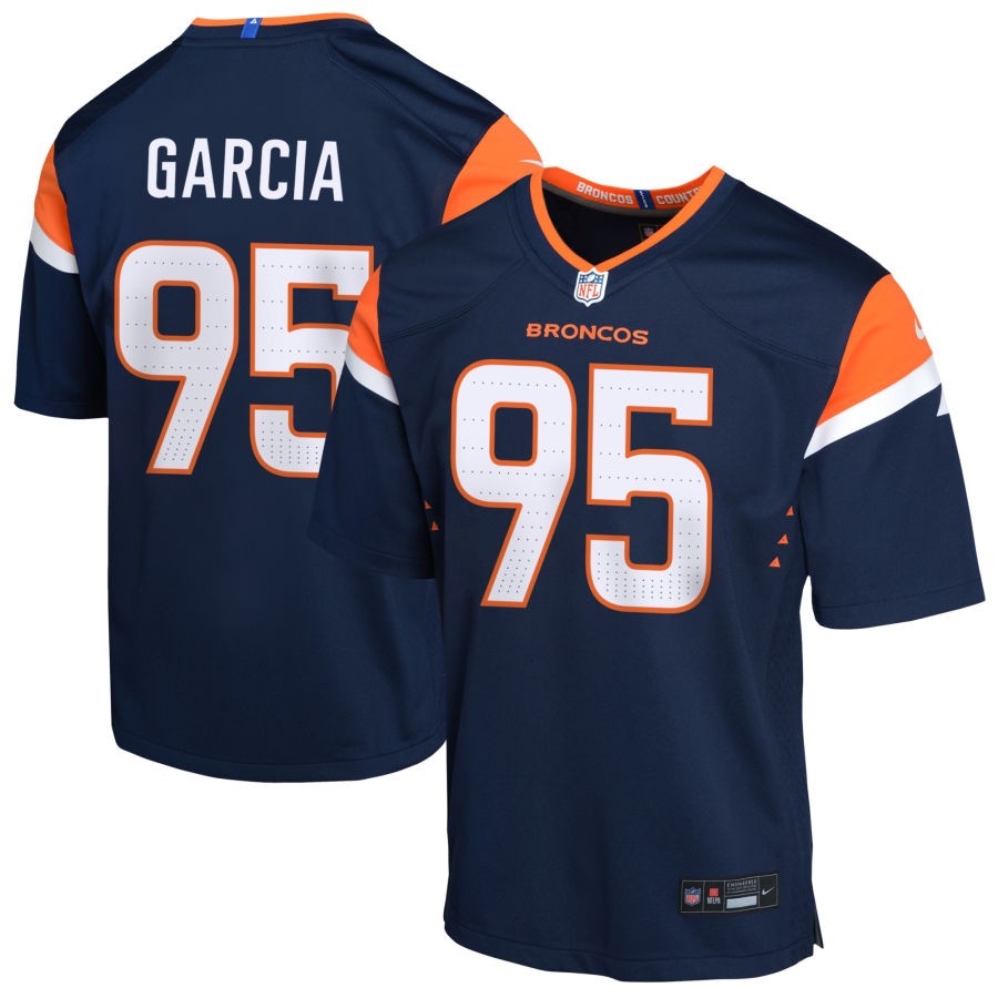 Elijah Garcia Youth Nike  Navy Denver Broncos Alternate Custom Game Jersey