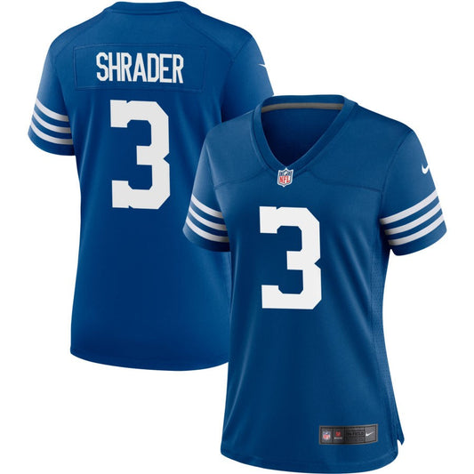 Spencer Shrader Women's Nike Royal Indianapolis Colts Alternate Custom Jersey