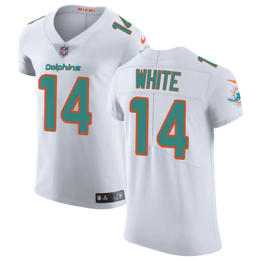 Mike White Men's Nike White Miami Dolphins Vapor Untouchable Elite Custom Jersey