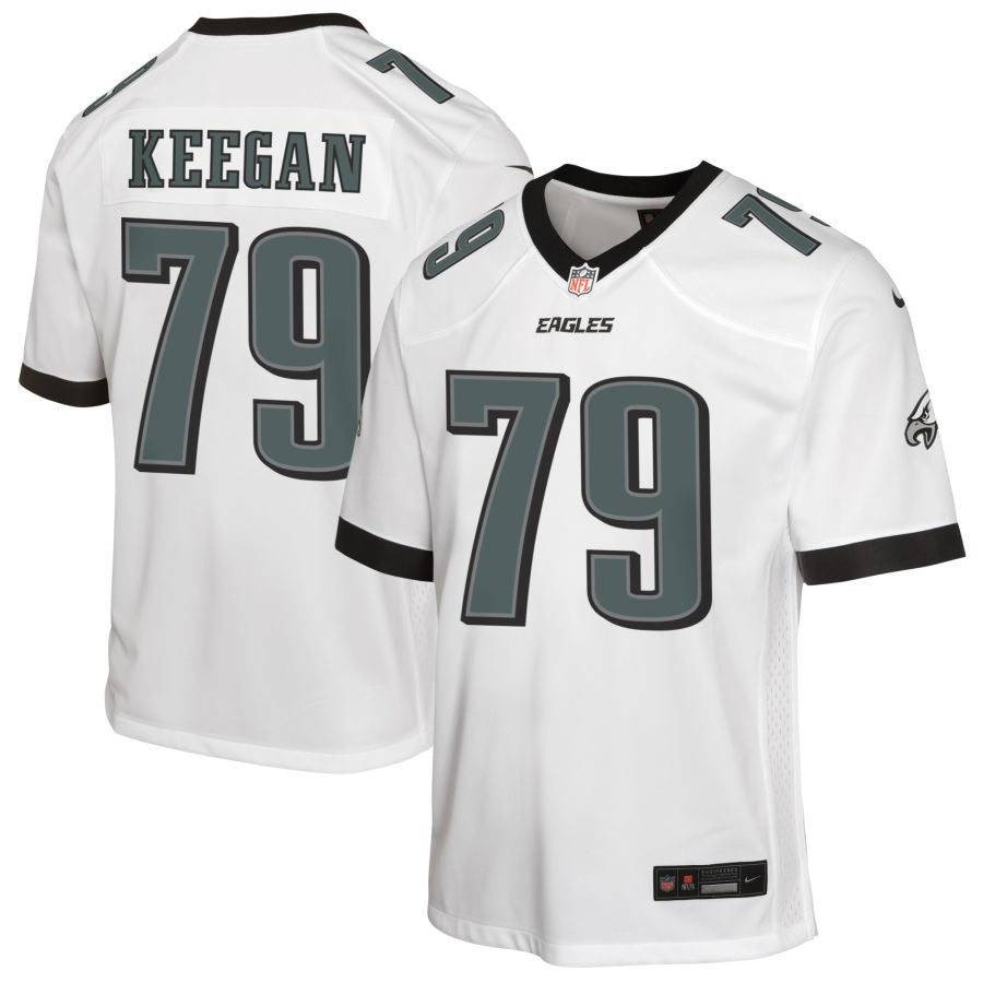 Trevor Keegan Youth Nike White Philadelphia Eagles Custom Game Jersey