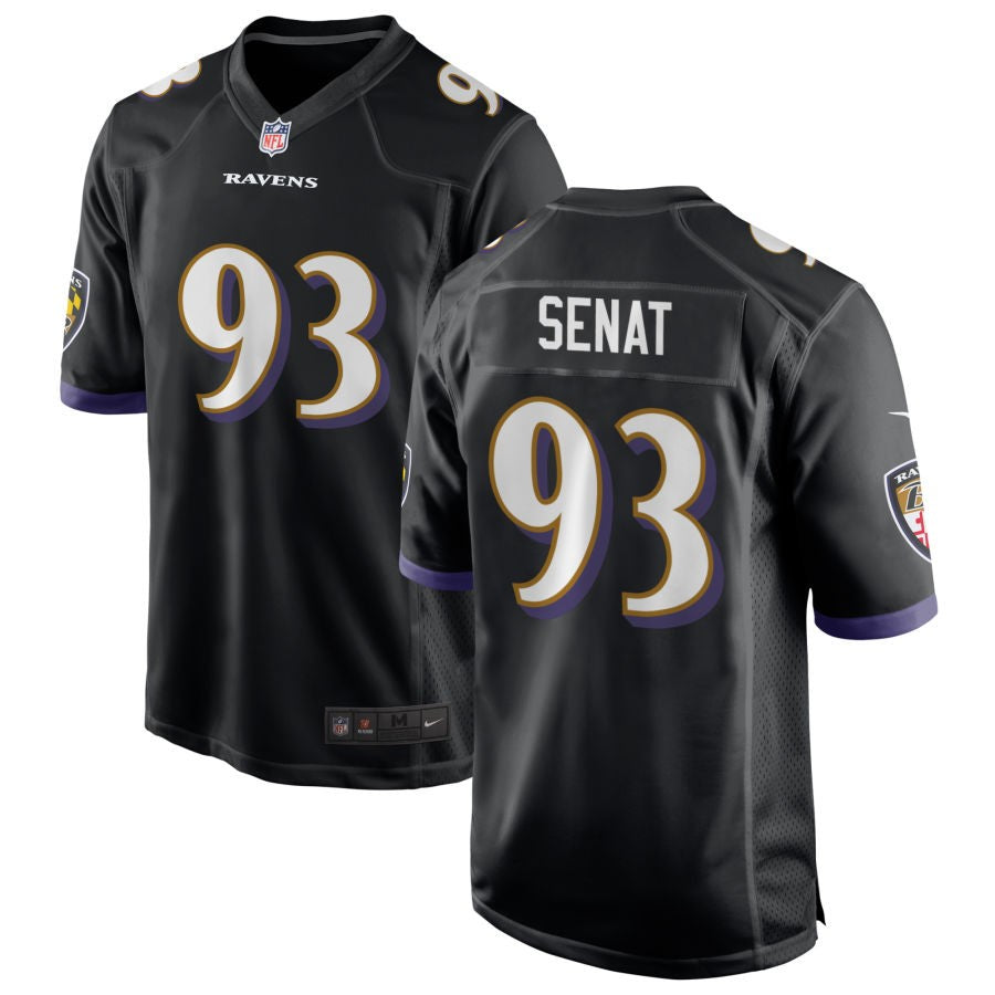 Deadrin Senat Men's Nike Black Baltimore Ravens Alternate Custom Game Jersey