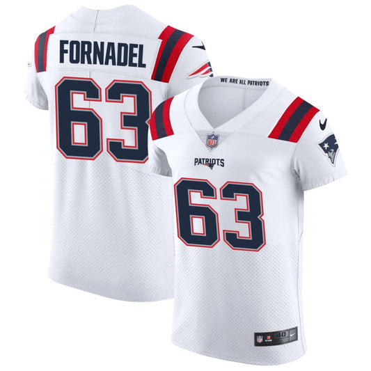 Liam Fornadel Men's Nike White New England Patriots Vapor Elite Custom Jersey